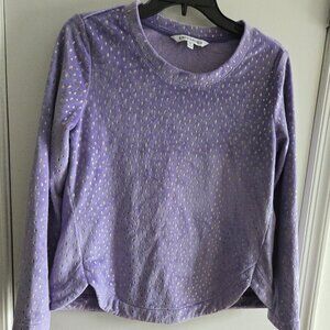 Purple/Gold Velour Top  NWOT
